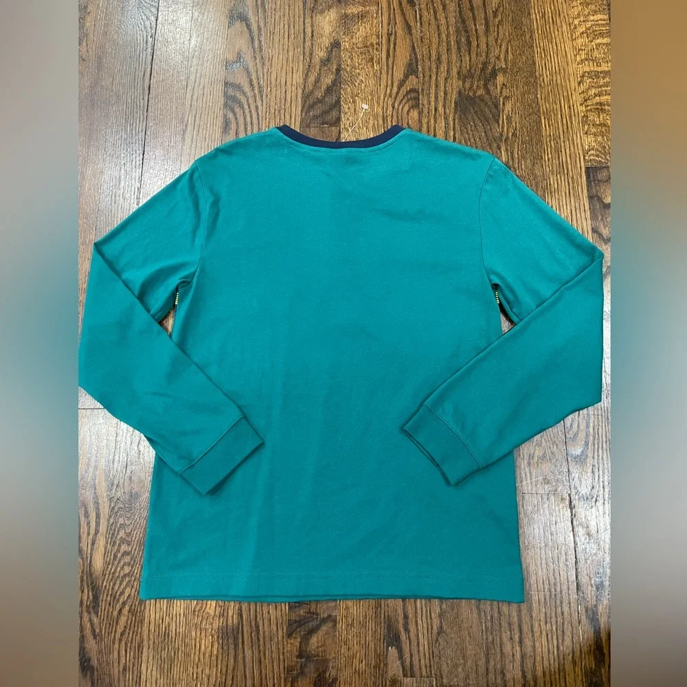 Gymboree Teal Long Sleeve Shirt with Stripes size 14